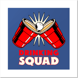 Drinking Squad House Party Beer Pong Posters and Art